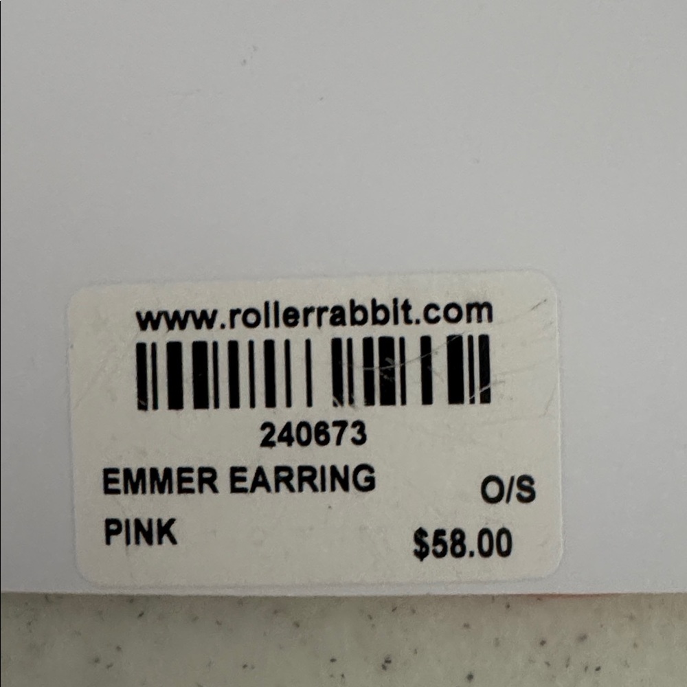 Roller Rabbit Emmer Earring in Pink - Picture 4 of 4